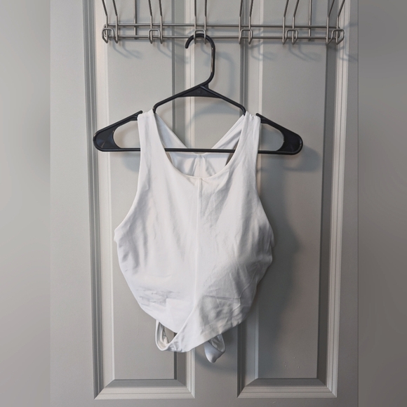 Athleta Keyhole Low Impact Bra White Large - Picture 4 of 7